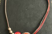 silver and leather necklace