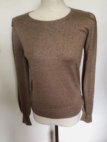 BNWTS Ladies Next brown long sleeve jumper size S Uk10 includes postage