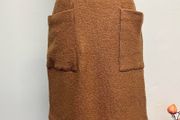 Gallery Brown Wool Blend Skirt With Pockets Size UK 10-12