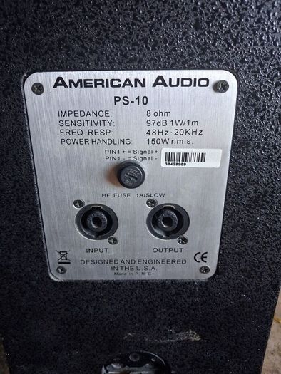 American Audio PS-10 speakers