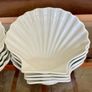 8 Vintage French White Porcelain Scallop Shell Dishes CNP France Image 5