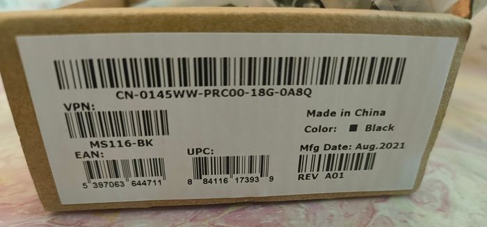 Dell Mouse MS116-BK for desktop / Laptops