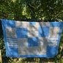 Large Hand Knitted Patchwork Blanket Throw Blue Grey 150 x 200cm Image 3