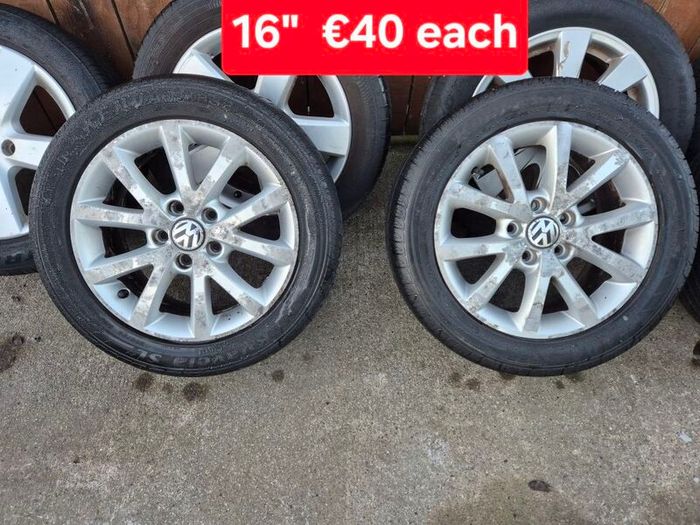 Sets & Singles of 5x112 Vag, VW Volkswagen Alloys Steels & Spacesavers 15" 16" 17" 18" 19" inch @ OCG