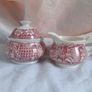 Royal Tudor Ironstone Red Sugar Bowl & Cream Jug Image 2