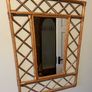 Vintage Wooden Lattice Mirror - approx 55x50cm Image 5