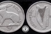 [#857] - Ireland 1934 | Irish 3d | Three Pence | Hare | KM.4