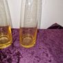 Pair of hand blown amber glass vases Image 3