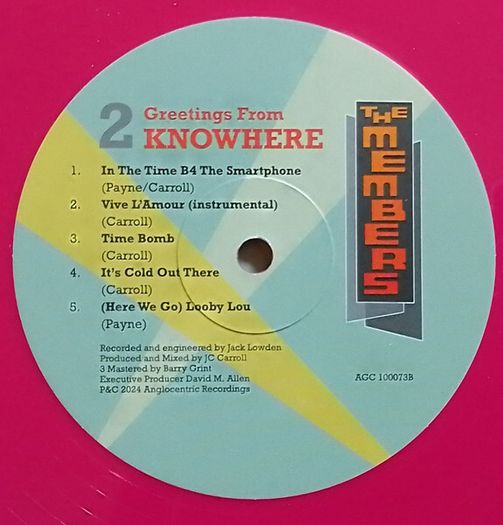 The Members: Greetings From Knowhere LP Limited Edition, Red Vinyl