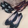 Womens CLARKS shoes heels bundle black blue burgundy Size UK 5 EU 38 court formal pumps slip on Image 2