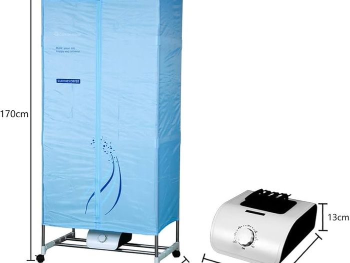 Electric Clothes Dryer 1000W Large Capacity 15kg Double layer Stainless Steel Energy-Efficient Indoor Wet Laundry Warm Air Drying Wardrobe (Three layer)