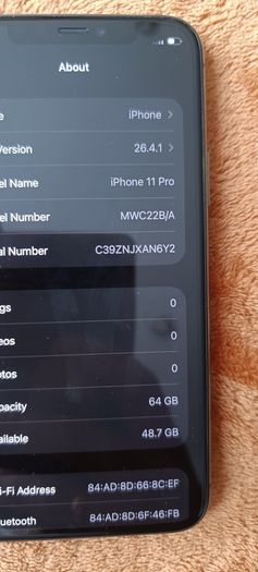 IPhone 11 Pro three network batt 86% leixlip area