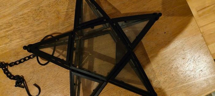 Glass Star Candle Holder