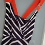 TED BAKER navy white striped red criss cross straps Sz 3 (Fit 10-12UK) Image 2