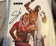 ECW Sabu & super genie signed photo