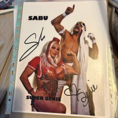 ECW Sabu & super genie signed photo