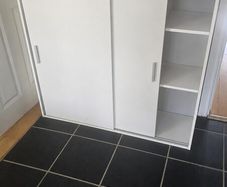 press unit with shelves