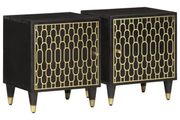 Bedside Cabinets 2 pcs 40x33x46 cm Solid Wood Mango