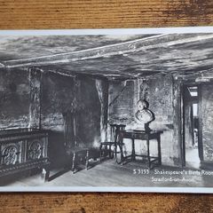Old Postcard Shakespeare's Birth Room, Stratford-on-Avon, England - free standard postage