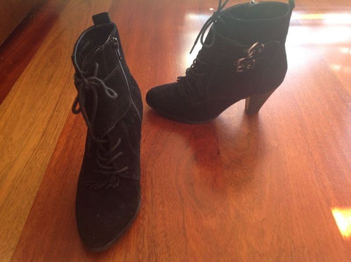 M&S black suede effect boots size 5.5