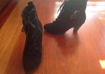 M&S black suede effect boots size 5.5