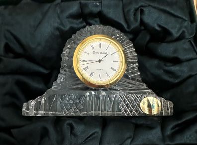 Tyrone Crystal small mantel clock in original box