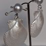 White SeaShell Mermaidcore Earrings Image 6