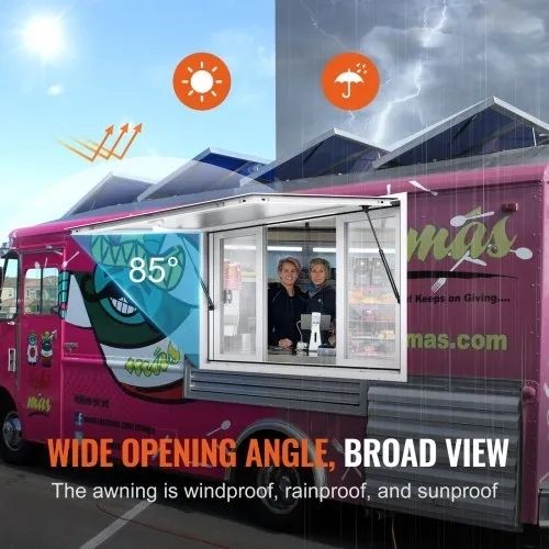 122L x 91.4W cm Concession Stand Serving Window Food Truck Service Awning