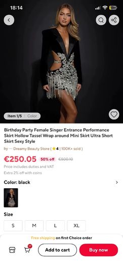 black dress