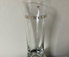 Guinness ladies stem glass from 1970s