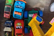 A Collection of Cars/ Lorries/ Crane / Figures