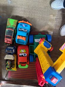 A Collection of Cars/ Lorries/ Crane / Figures