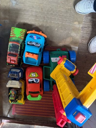 A Collection of Cars/ Lorries/ Crane / Figures
