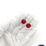 Vintage 925 Sterling Silver & Red Coral Gemstone Earrings Image 8