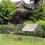Metal Rabbit Run Playpen, Guinea Pig Cage, 220 x 103 x 103cm, Beige Image 3