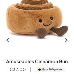 New JELLYCAT Amuseables Cinnamon Bun