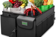 NEW SALE |  Car Boot Organiser (Black) - Storage with Tie Down Straps, Best for Tidy Auto Organization &amp; Boot Bag Maintenance