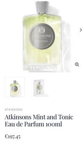Atkinsons Mint and Tonic Eau de Parfum 100ml new
