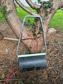 Heavy Duty Steel Garden Grass Lawn Roller 30L Green Water Sand Filled