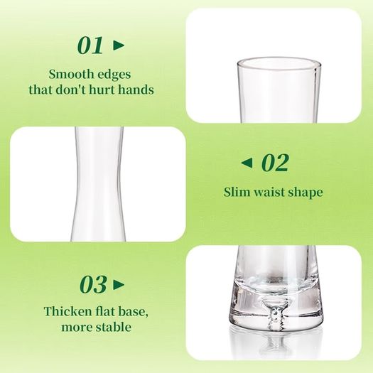 Brand New Hewory Flower Vase Modern Set of 3 Glass Vases,