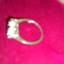 Lovely dressy blue and white stone ring , silver . Image 6