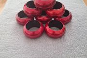 Christmas Napkin Ring/Eight Acrylic Cylinder Napkin Rings (Red)