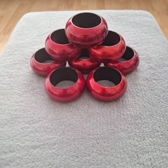 Christmas Napkin Ring/Eight Acrylic Cylinder Napkin Rings (Red)