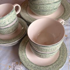 Royal Doulton Linen Leaf China Set-1980s Fine Dining Service