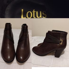 Lotus Brown Ankle Boots, New