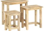 Nesting Tables 3 pcs Solid Mango Wood