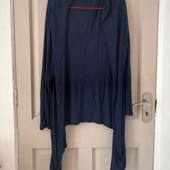 Navy asymmetrical cardigan