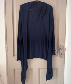 Navy asymmetrical cardigan