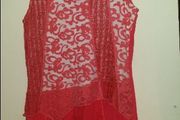 Kalisson linen lace coral tunic/dress Perfect condition size M UK10/12 EU38/40 Postage included