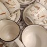 Vintage Arklow Honey Stone Cup and Saucer x6 Whead Field Ceramic Ireland Image 3